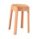 thumbnail image 3 of Taburete redondo de tocador, diseño de moda, fácil de mover, taburete apilable simple para Naranja, 3 of 9