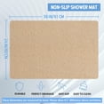 thumbnail image 2 of Alfombrilla de bañera antideslizante Hargiis de secado rápido, color beige, 91 x 61 cm, 2 of 6