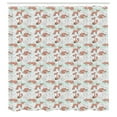 thumbnail image 3 of Ambesonne Fox Shower Curtain, Wild Forest Animals Polka Dots, 69"Wx84"L, Salmon Mint Green, 3 of 5