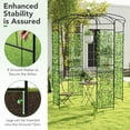 thumbnail image 6 of Moccha Birdcage Shape Gazebo, 9.4' H x 6.8' W Pergola Pavilion Arbor for Climbing , French Style Arch Trellis with 8 Ground Stakes, Outdoor Metal Garden Arch for Wedding Party Decoration, Black, 6 of 9