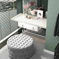 thumbnail image 5 of Button - Tufted Velvet - feel - Shoe - changing Stool - Entryway Use - Nice Room Decoration, 5 of 5