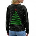 thumbnail image 7 of Women'S Christmas Sweater Cute Fun Christmas Sweater Fall And Winter Long Sleeve Knitted Sweater for Fall and Winter, Festive and Cozy, Great as Christmas Sweaters for Women ,Black,2XL, 7 of 7