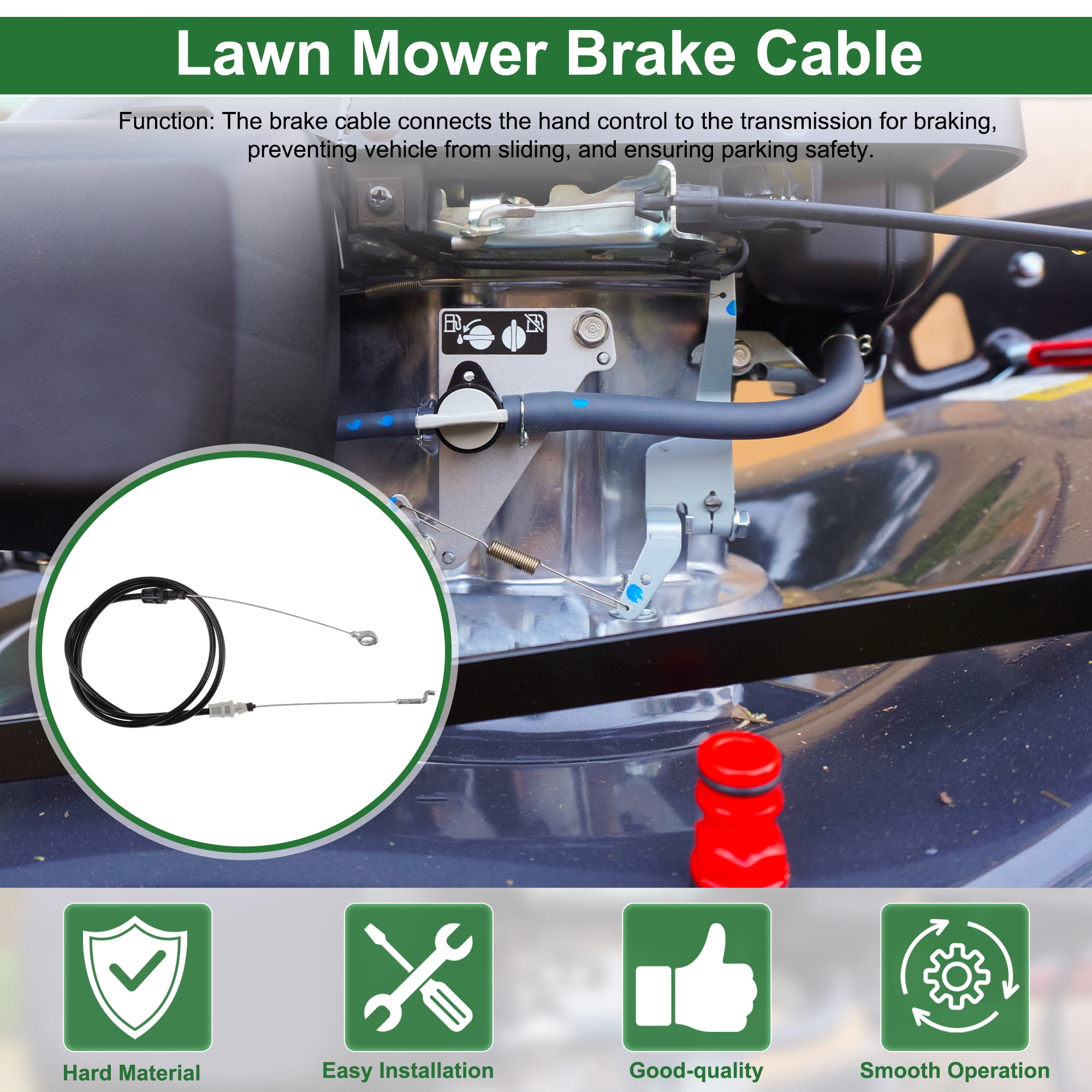 Unique Bargains Brake Cable for Cub Cadet and for Troy-Bilt Lawn Mowers 57 Inch