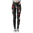 thumbnail image 1 of Gibobby Leggings deportivos mujer Mallas con estampado navideño para mujer, mallas deportivas con Control de Yoga, mallas deportivas para mujer, mallas de cintura alta(Negro,M), 1 of 4