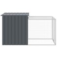 thumbnail image 2 of vidaXL Cage à Poules avec Rangée Anthracite 110x201x110 cm Acier Galvanisé, 2 of 3