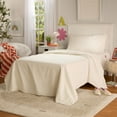 thumbnail image 2 of Mainstays by Becky G. & Alejandra 3-Piece Seashell Beige Super Soft Microfiber Bed Sheet Set, Twin-XL, 2 of 10