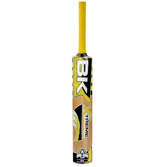 BK Xtreme Limited Edition Kashmir Willow Cricket Bat With Cover , Size 7 | Yellow , Ideal For Practicing
