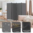 thumbnail image 5 of 4 Panel 88" W Portable Room Dividers and Folding Privacy Screens Portable Wall for Office,Grey, 5 of 7