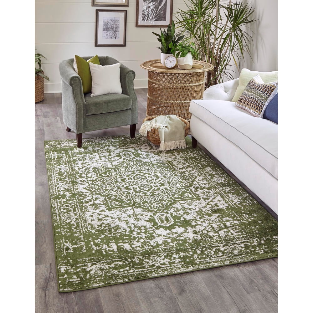 Arlington Collection Rug 2' x 3' Green MediumPile Rug