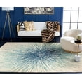 thumbnail image 4 of SAFAVIEH Evoke Vana Abstract Area Rug, Royal/Ivory, 9' x 9' Square, 4 of 10