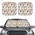 thumbnail image 2 of Zufioo Tulips Flowers Print Folding Car Windshield Sun Visor, Anti-ultraviolet Sun Visor, Suitable for Trucks, Vans Car Accessories-Medium, 2 of 6