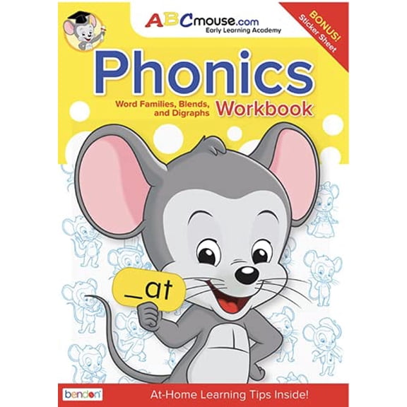 Pre-Owned ABCmouse.com Phonics Word Families 80 Page Workbook with Stickers, 9781690213611, 1690213612, Paperback,