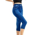 thumbnail image 2 of APEXFWDT Women's Butt Lifting Super Comfy Stretch Denim Capri Jeans for Women - High Waisted Stretch Capris, 2 of 9
