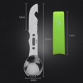thumbnail image 4 of Camping Cookware,Multifunctional Travel Kit Bottle Opener Kit Spork Whistle Utensil Fork Outdoor Spoon Fork Outdoor Tool, 4 of 4