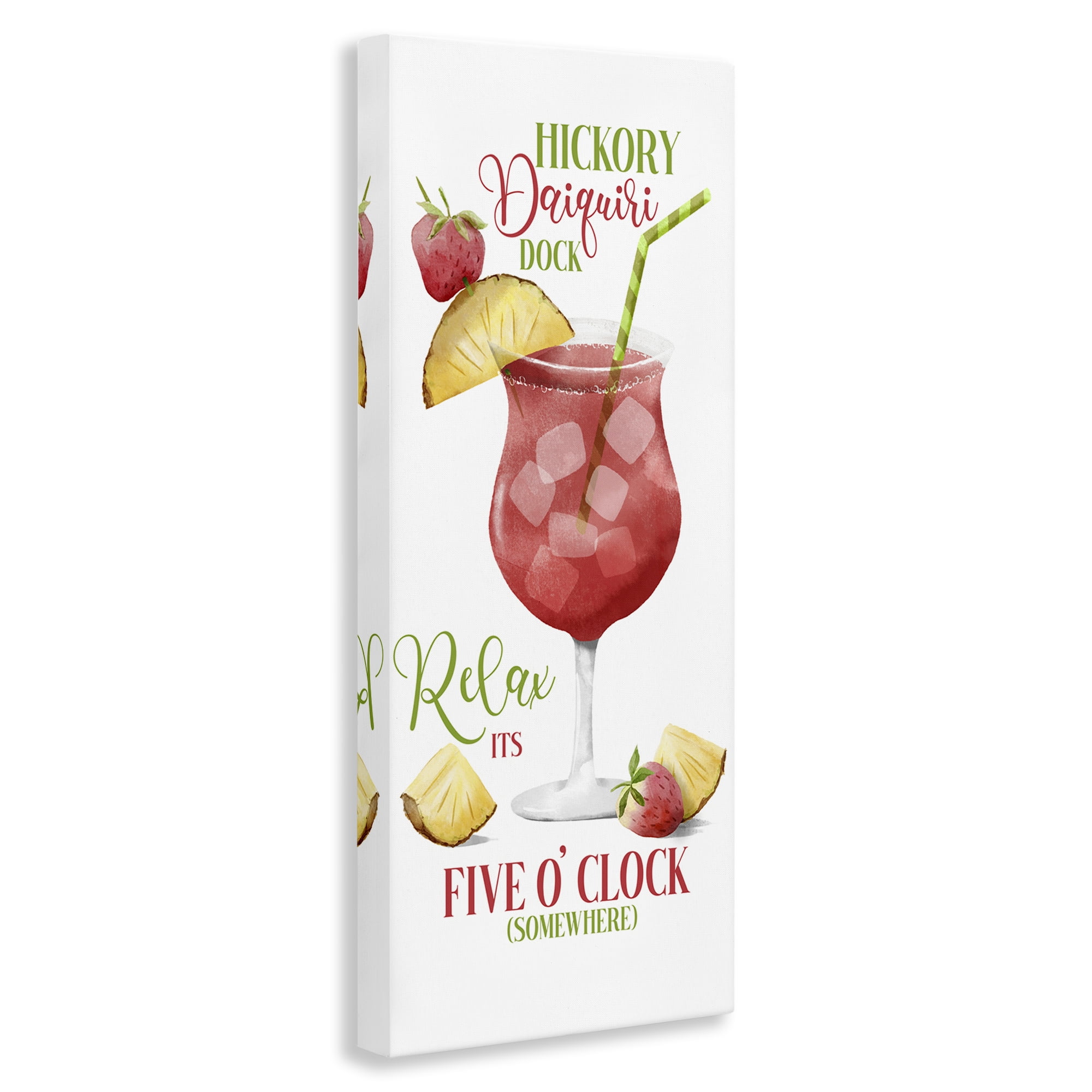 Stupell Industries Fun Cocktail Expression Food & Beverage Painting Wrapped Canvas Art Print Wall Art, 20 x 48