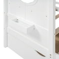 thumbnail image 4 of Noble House Lit Cabane en Bois Format Simple avec 2 Tiroirs, Lit pour Enfants avec Tablette de Rangement, Blanc, 4 of 10