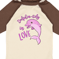thumbnail image 4 of Inktastic Dolphin-itely in Love- cute pink dolphin Boys or Girls Long Sleeve Baby Bodysuit, 4 of 5