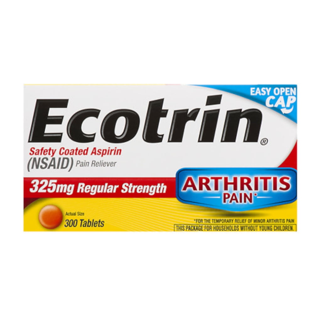 Ecotrin Regular Strength Safety Coated Safety Arthritis Aspirin 325mg