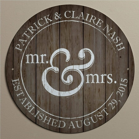Personalized Mr. and Mrs. Wedding Gift Metal Sign (Personalized Gifts For Best Friends Wedding)