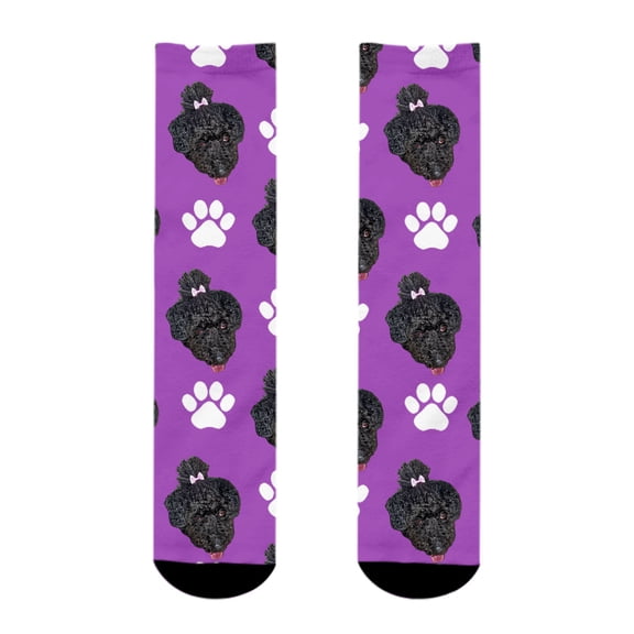 Women's Crew Socks Cute Graphic Print Soft Knit Crew Socks Casual Daily Long Socks for Fall
