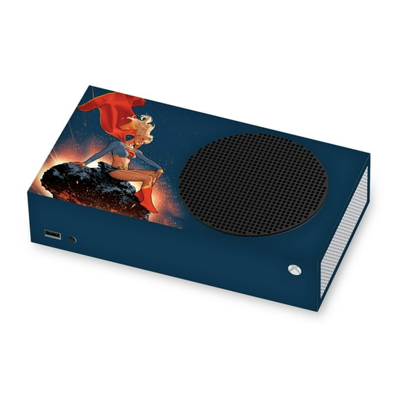 Head Case Designs Officially Licensed Superman DC Comics Logos And Comic Book Supergirl Vinyl Sticker Skin Decal Cover Compatible with Microsoft Xbox Series S Console