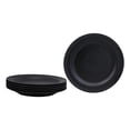 thumbnail image 2 of Contemporary Round 11.75"D Matte Black Melamine Extra Large Dinner Plates Set 6, 2 of 3