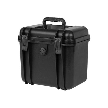 Monoprice Weatherproof Hard Case - 11in x 8in x 10in With Customizable Foam, Shockproof, IP67, Customizable Name Plate