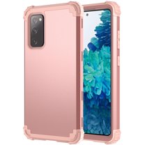 Allytech Samsung Galaxy S20 FE Case, Heavy Duty Protection Hybrid Hard PC Soft Silicone Rugged Bumper Anti Slip Full-Body Shockproof Protective Back Cover Case for Samsung Galaxy S20 FE, Rosegold
