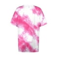 thumbnail image 3 of BSDJILFG Plus Size Blouses for Women,Oversized Tie Dyed T-Shirts,Loose Fit Short Sleeve V Neck Pullover Top Sizes XL-5XL, 3 of 5