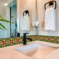 thumbnail image 3 of Mi Alma Green Yellow Floral Peel & Stick Vinyl Backsplash Tiles 5x5, 24 pcs, 3 of 10
