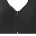thumbnail image 6 of Feancey Zip Front Sports Bras for Women Wide Strap Casual Workout Yoga Bra Full Coverage Smoothing Underwire Bralettes Seamless Everyday Brassiere Black Free Size, 6 of 6