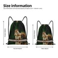 thumbnail image 4 of Drawstring Backpack - Squirrels Eating Peanuts On The Tree Splash Proof Small Drawstring Gym Bag for Women Men, Cinch Sports String Bag Backpack for Travel Swimming Beach, 4 of 8