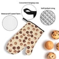 thumbnail image 4 of Oven Mitts and Pot Holders 4 Piece, Brown Chocolate Print High Heat Slip Resistant Oven Mitt and Trivets Set Kitchen Oven Glove Pot Holders for Cooking Baking Grilling, 4 of 7