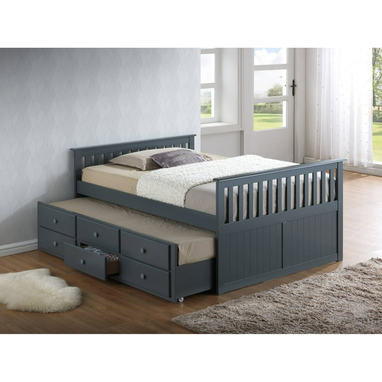 Zilla Mate s Captain s Bed with Trundle by 41.02 W x 75.27 L 35.5 H