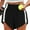 Black, variant on Olyvenn Stylish Trendy Sweat Shorts Women Elastic Waist Contrast Binding Athletic Workout Tennis Shorts Sporty Booty Shorts Black XXL