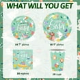 thumbnail image 2 of 16 Guests Happy Easter Dinnerware Bundle Easter Cups Dinner & Dessert Plates and Napkins Disposable Paper Tableware Set for Easter Picnic Church Easter Egg Hunt Bunny Brunch Party Supplies, 2 of 7