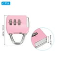 thumbnail image 2 of 3 Digit Combination Padlock Steel Security Cable 5Ft Travel Chain Lock, Orange, 2 of 6