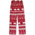 thumbnail image 3 of GRNSHTS Matching Family Pajamas Sets Christmas Matching Holiday Pjs Letter Print Top and Plaid Pants Sleepwear (Red-Women/XL), 3 of 8