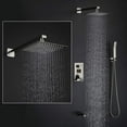 thumbnail image 3 of 8 Inch Square Rain Shower Head, Goodwill High Pressure Fixed Rain Shower Head 304 Stainless Steel 360 Degree Rotation, 3 of 7