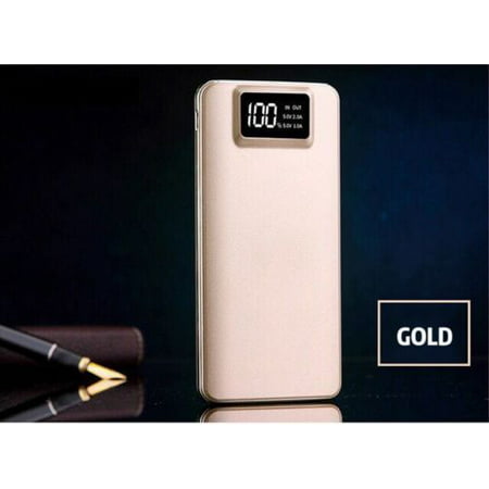 Portable 500000mAh LCD Power Bank External 2 USB Battery Charger For Cell