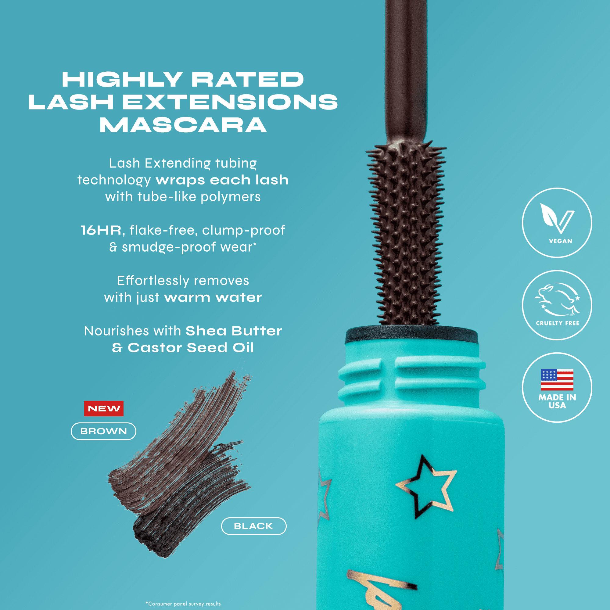 Milani Highly Rated Lash Extensions Tubing Mascara, Brown