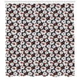 thumbnail image 3 of Ambesonne Ladybug Shower Curtain, Chamomile Bouquets, 69"Wx84"L, Dark Coral Black Grey, 3 of 3