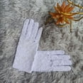 thumbnail image 4 of Nvzi 2 guantes de encaje, guantes cortos de encaje, guantes de encaje floral para trajes de boda y fiesta de té (rojo), 4 of 5