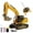 Yellow, variant on KOPPOP 5-Channel Remote Control Excavator, 1:24 Scale Alloy Construction Vehicle with Shovel Arm, Sound & Light, Crawler Sandbox Digger Toys Gift for Boys Ages 3-12
