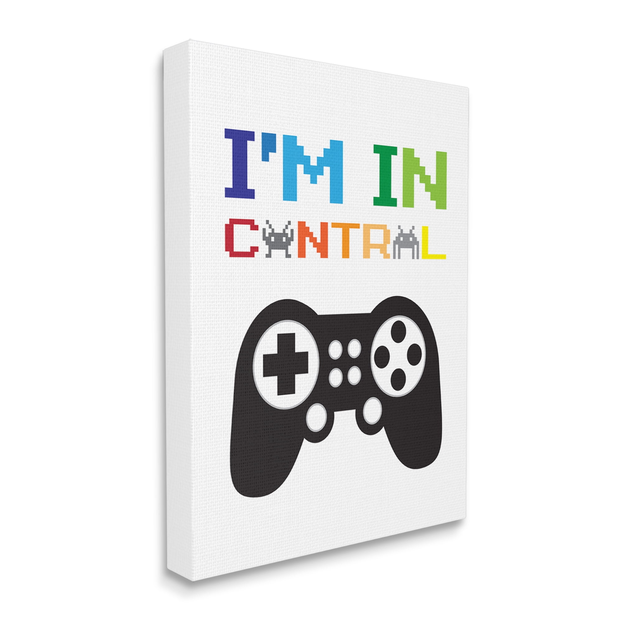 Stupell Industries I'm In Control Phrase Old School Pixelated Video Game Sign,30 x 40, Design by Jennifer McCully