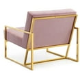 thumbnail image 4 of Meridian Furniture Pierre Pink Velvet Accent Chair, 4 of 6