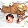 thumbnail image 5 of 4 piece set of walnut handle, copper-plated measuring spoon, measuring cup, kitchen baking tools (measuring cup), 5 of 5