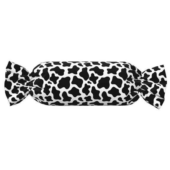 Easygdp Cow Print Black White Candy Pillow Cylindrical Pillows Sofa Pillow Neck Hand Support Pillows Lumbar Pillows Including Insert