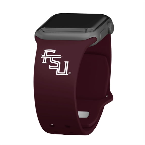 Seminoles Silicone Watch Band for Apple Watch - (42/44/45/49mm(46mm Series 10/11) FSU/Maroon) by Affinity Bands