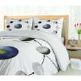 thumbnail image 5 of Ambesonne Science Duvet Cover Sets, Celestial Rotation, 2-Queen, Black Grey Blue, 5 of 6